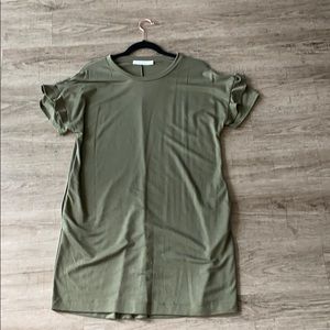 Shirt dress with pockets